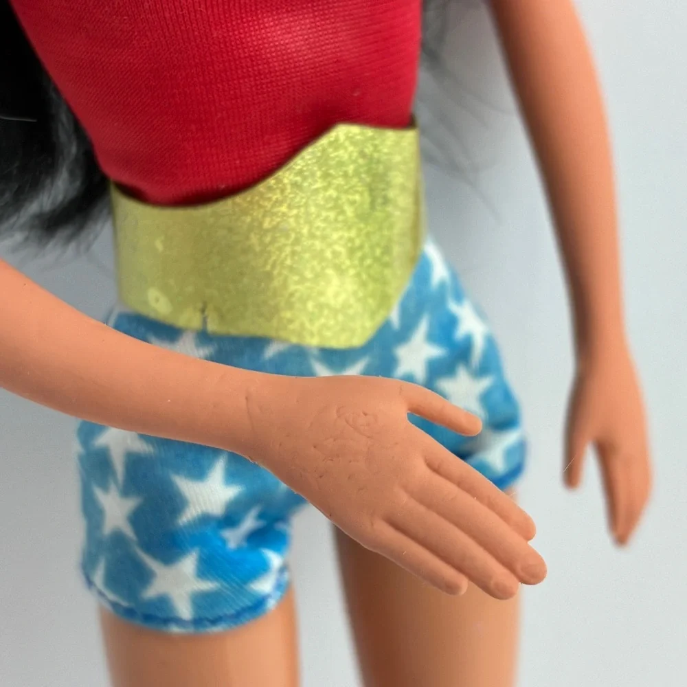 Vintage Barbie Wonder Woman Doll 2003 - Generation Girl Lara Face - Flaws